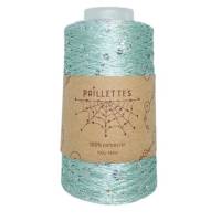 Wool Sea Paillettes 025 (мята) на конусе      