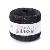 YarnArt Galasia 5806 (черный + радуга)        
